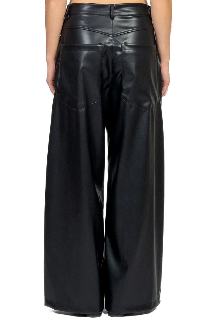 Tensione In - Pantalone ecopelle palazzo con tasconi Art. 224155-25