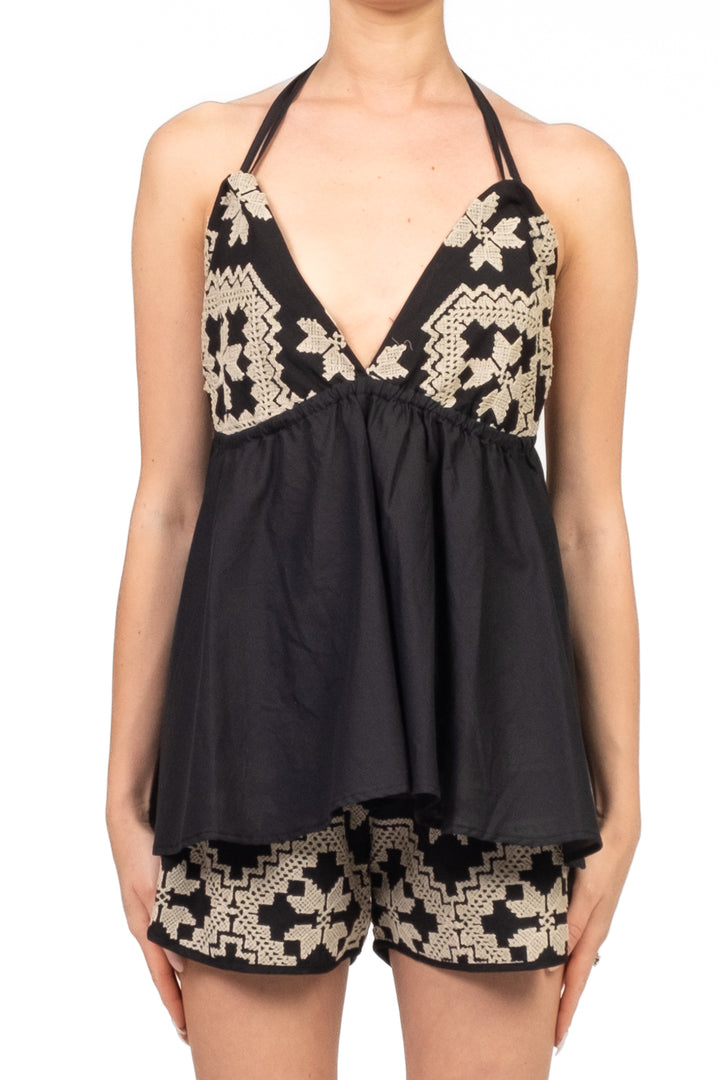 Dixie - Top ricamato Art. R698W078