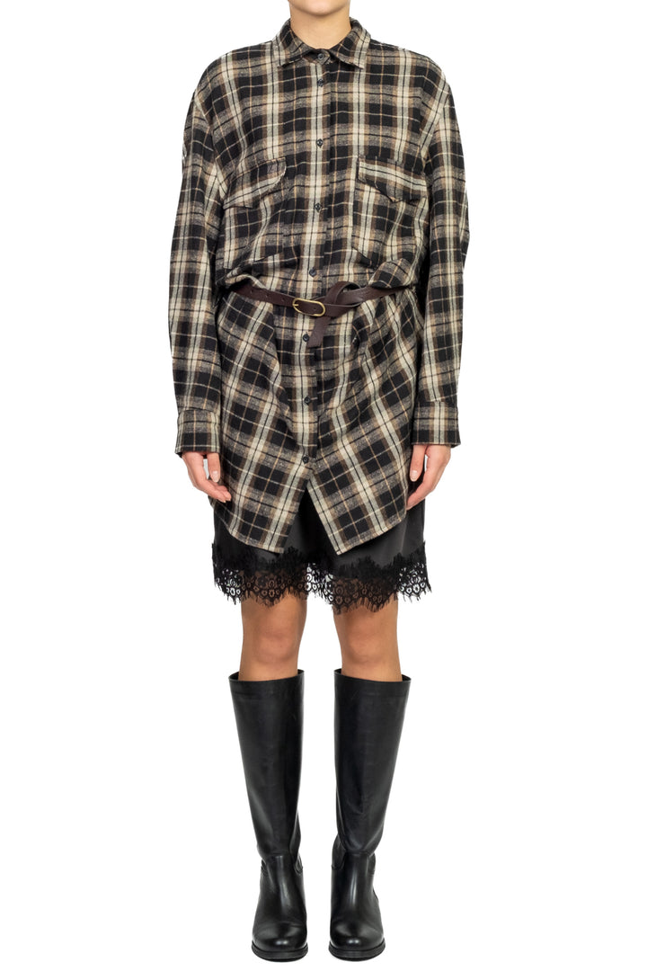 Tensione In - Abito quadri con sottoveste in pizzo Art. FW250071