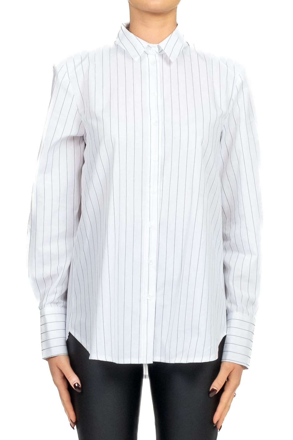 Tensione In - Camicia gessata con spalline Art. W25C719