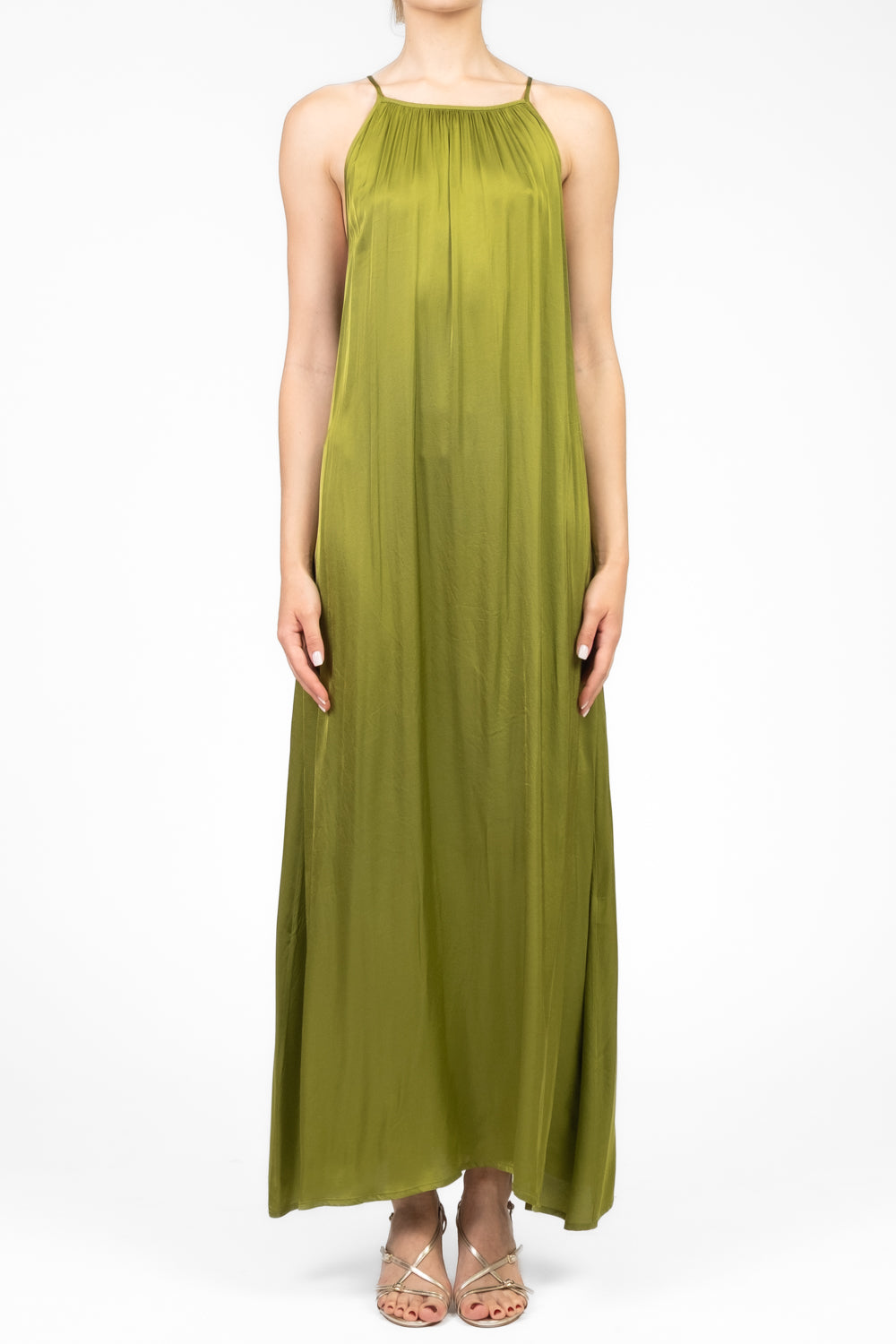 Dixie - Abito in satin scollo americano Art. A782W176