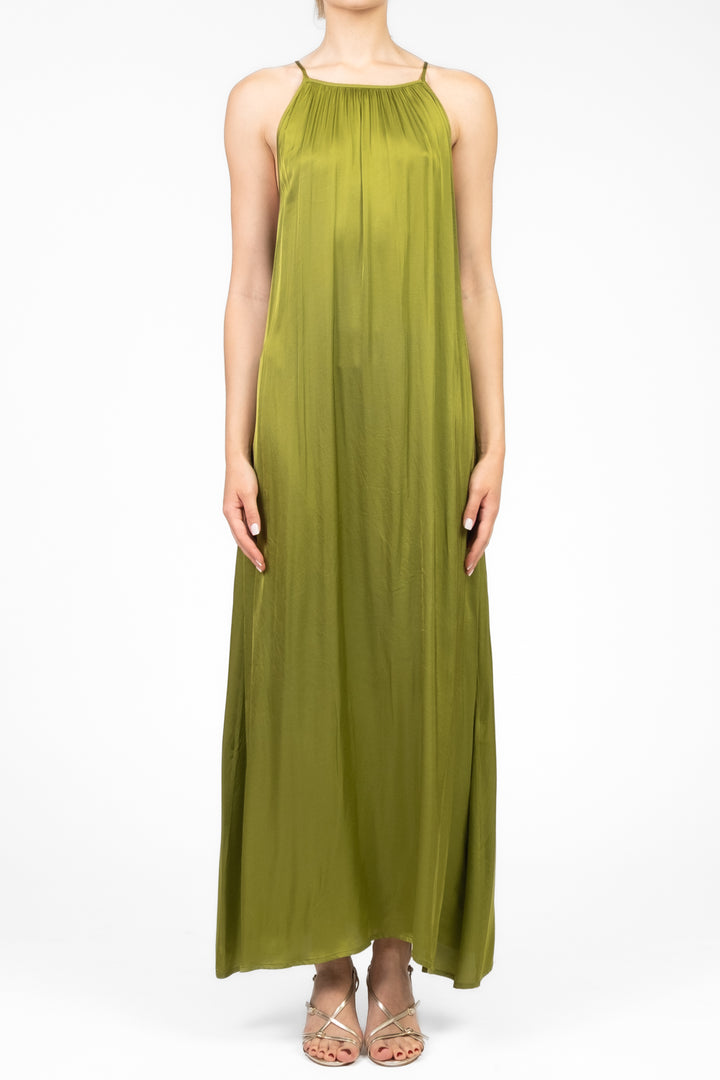 Dixie - Abito in satin scollo americano Art. A782W176