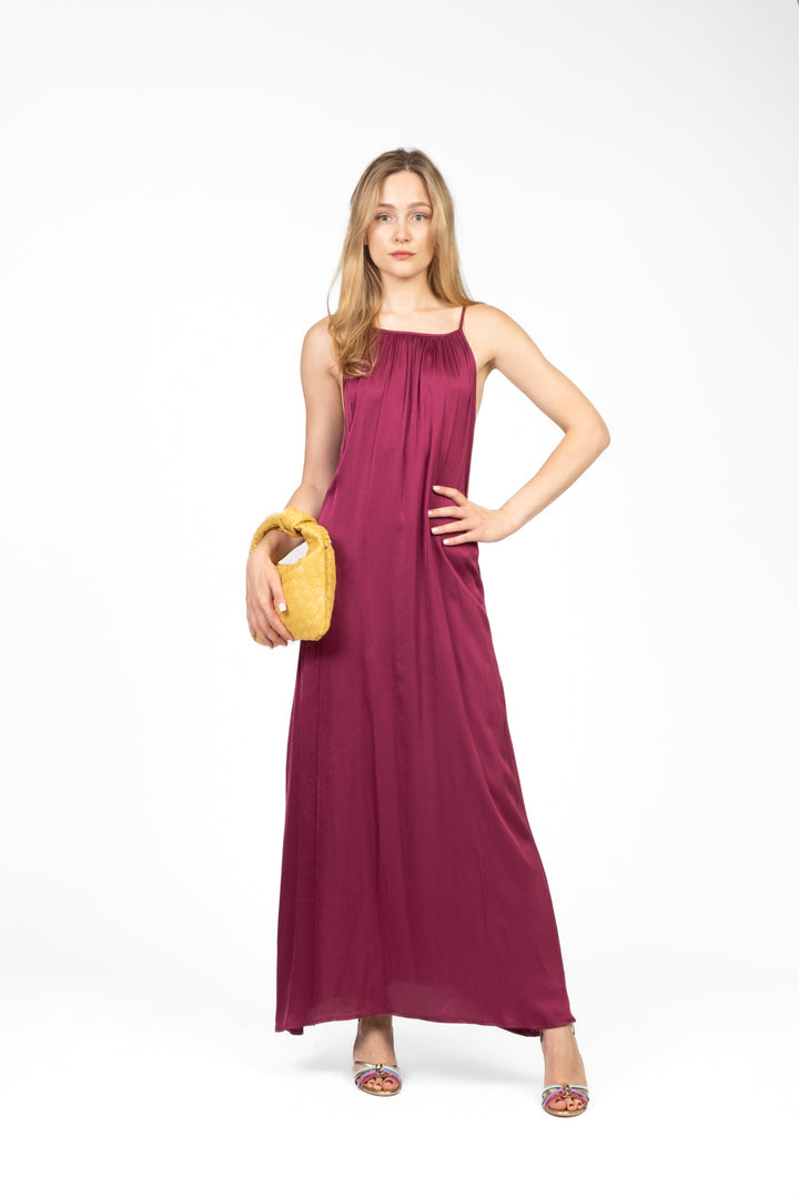 Dixie - Abito in satin scollo americano Art. A782W176