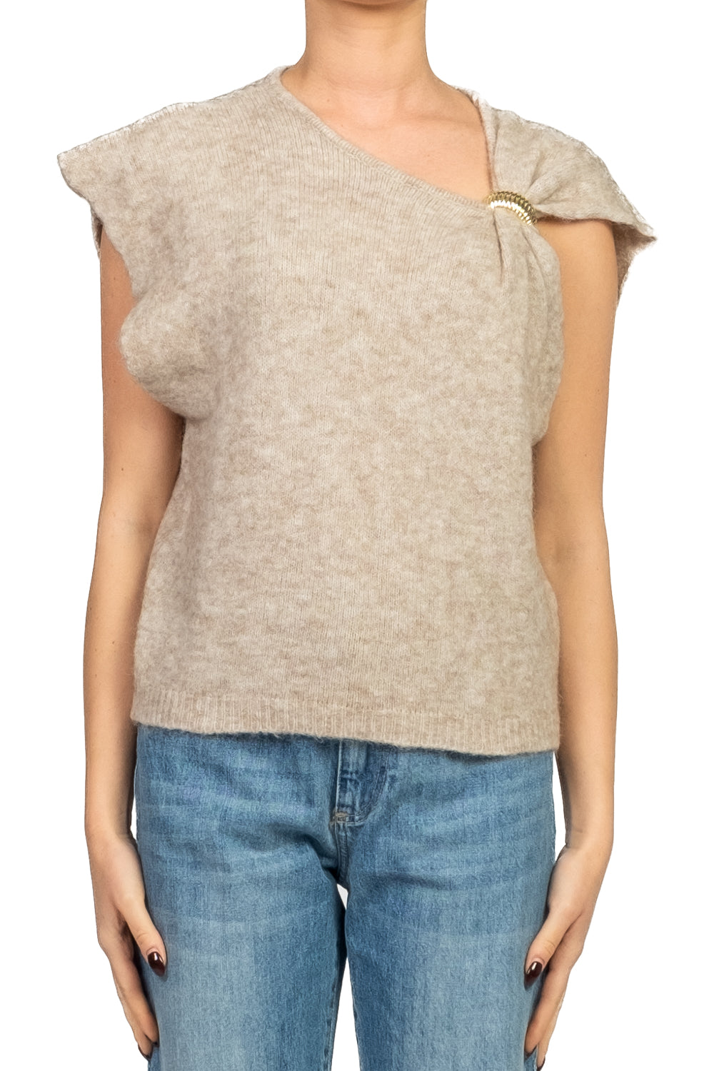 Vicolo - Gilet in maglia anello oro Art. 55125F