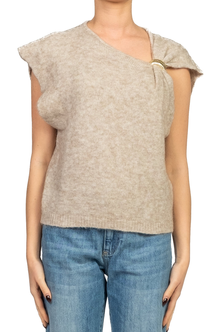 Vicolo - Gilet in maglia anello oro Art. 55125F