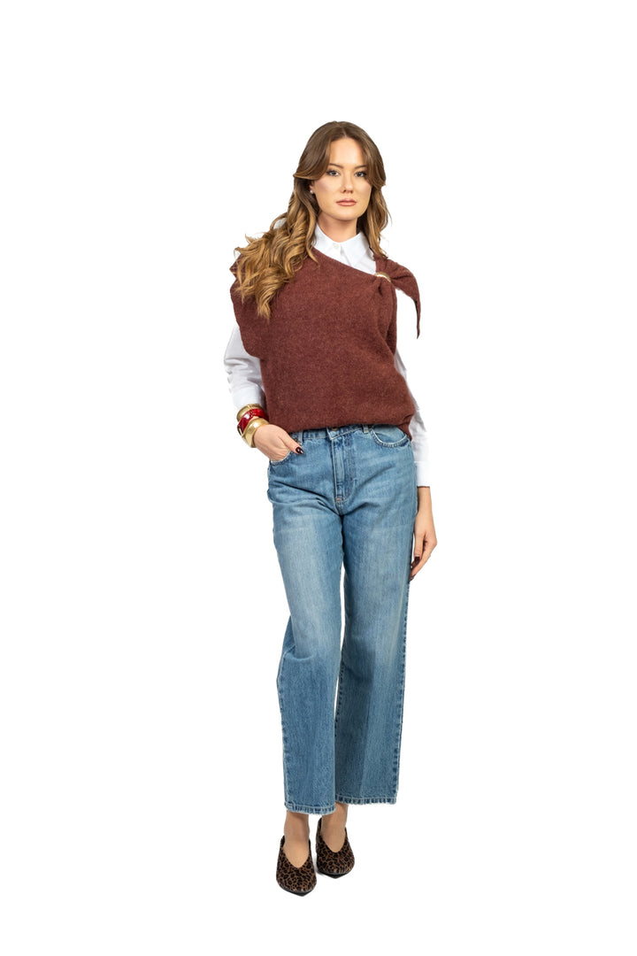 Vicolo - Gilet in maglia anello oro Art. 55125F
