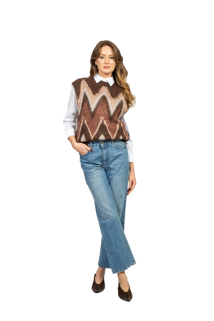 Tensione In - Gilet fantasia in lurex Art. W5HMT24A373