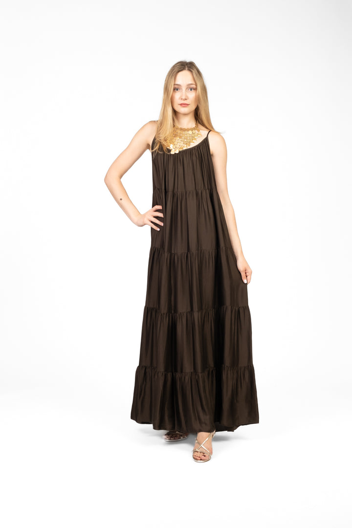 Tensione In - Abito balze in satin Art. F8222A05QPE25