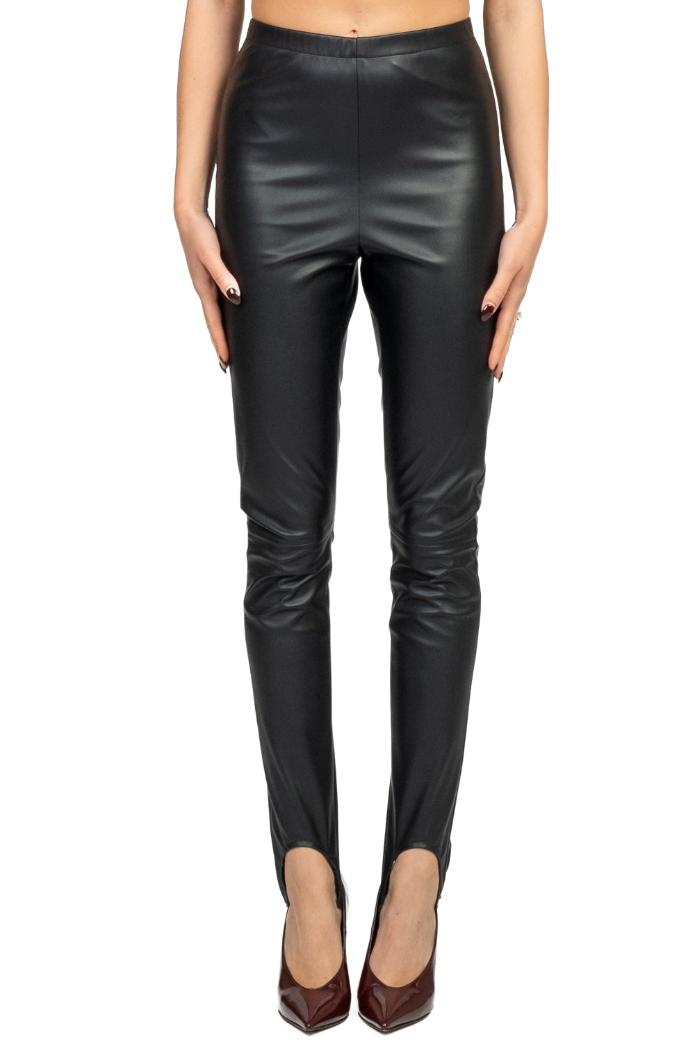 Tensione In - Leggings ecopelle con ghetta Art. 26P1121