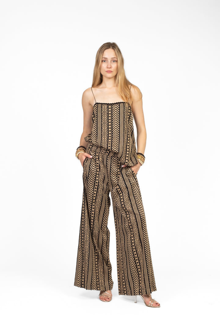 Tensione In - Pantalone palazzo ricamato Art. S25PF30