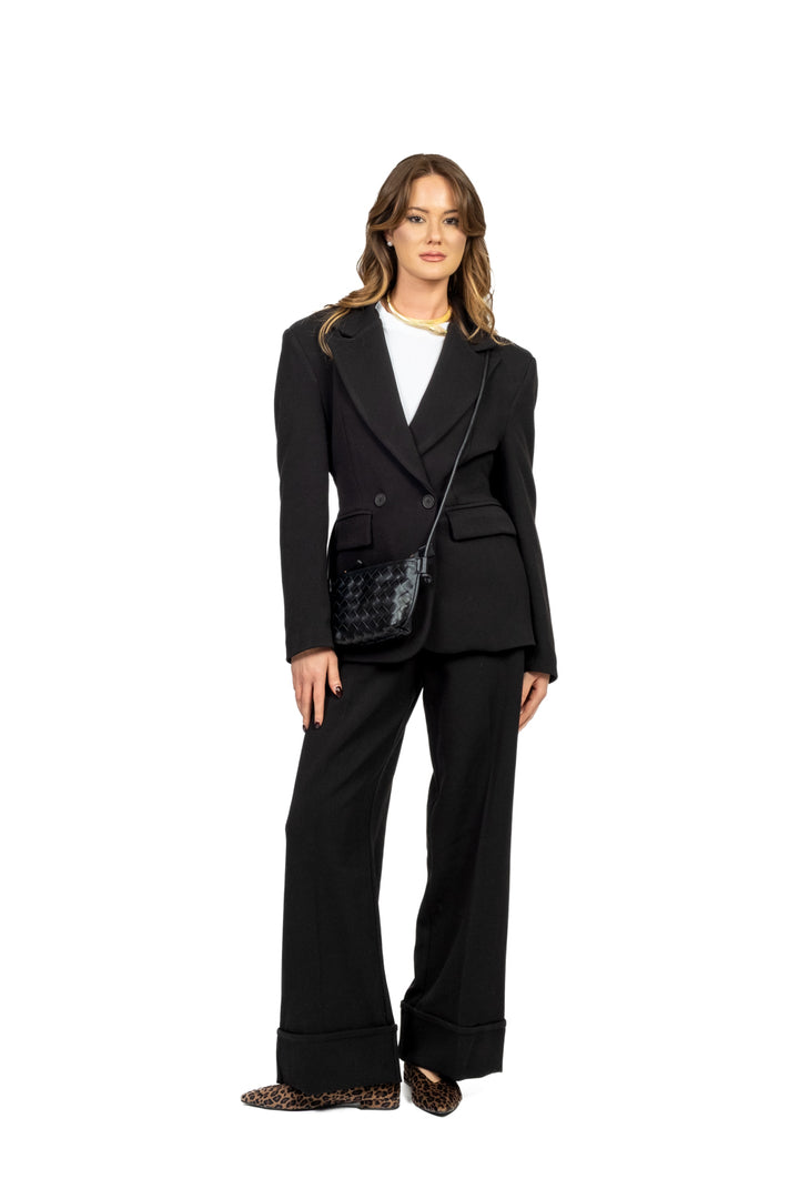 Tensione In - Pantalone a palazzo con risvolto Art. 26P1124