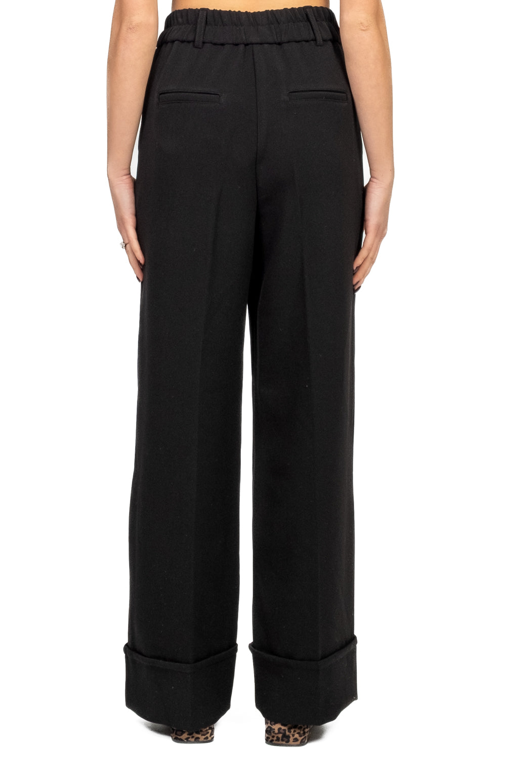 Tensione In - Pantalone a palazzo con risvolto Art. 26P1124