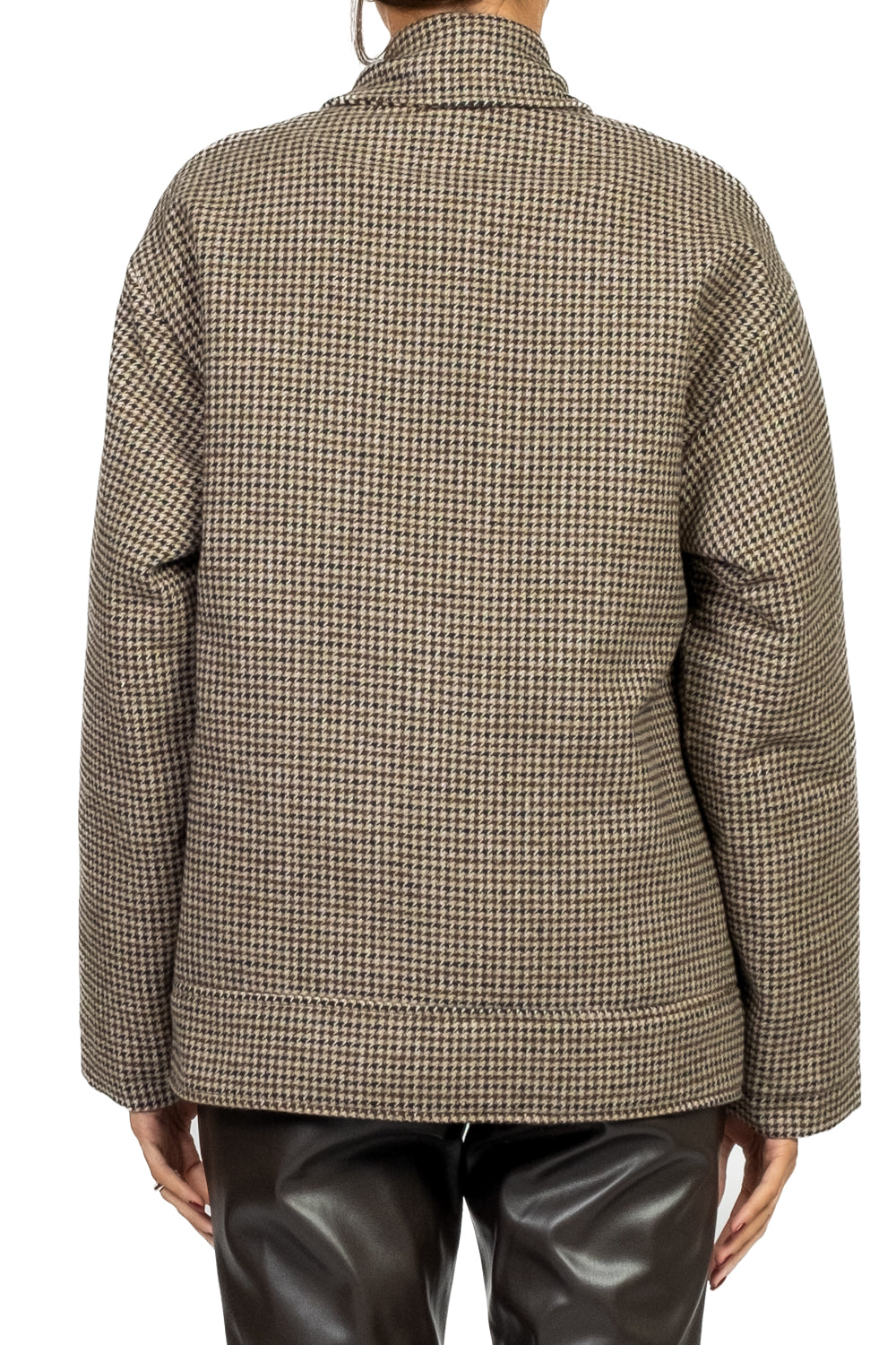 Tensione In - Giacca chiodo in pied de poule Art. 225180