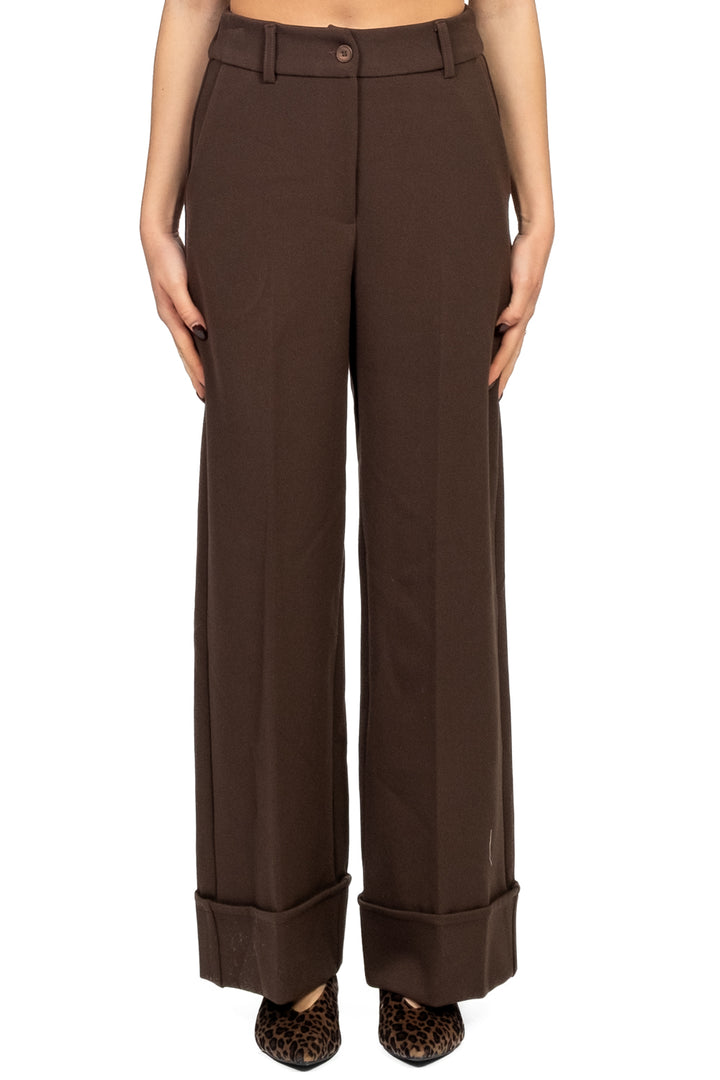 Tensione In - Pantalone a palazzo con risvolto Art. 26P1124