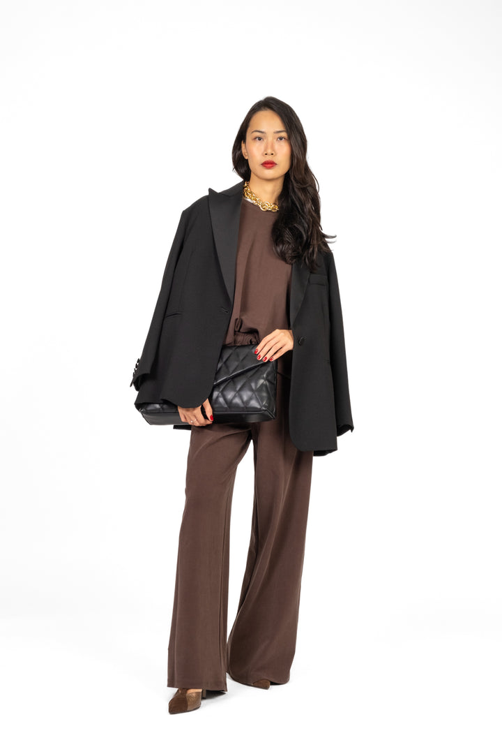 Emunà - Pantalone tuta palazzo con coulisse Art. 271P03