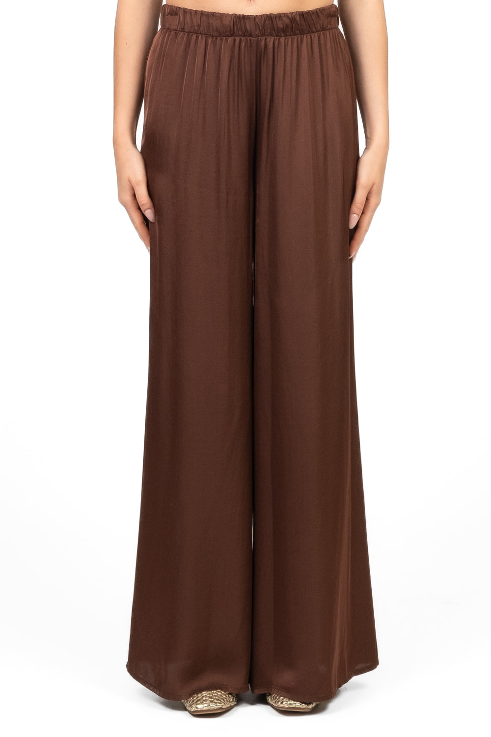 Tensione In - Completo in satin top a fascia e pantalone Art. 00052