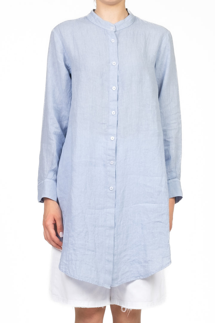 Tensione In - Camicia lino collo coreano Art. C6971-T117-SWBAS