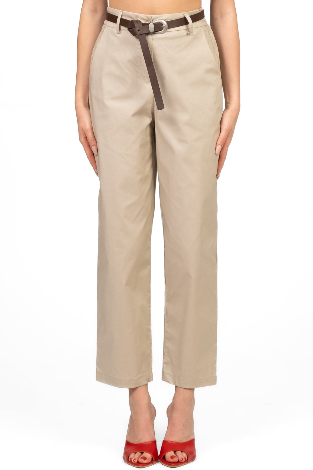 Tensione In - Pantalone carrot con cintura Art. 25P7865