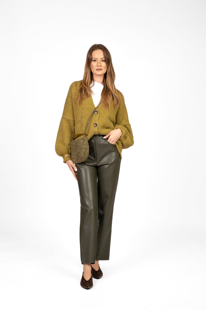 Tensione In - Pantalone ecopelle crop Art. 225092