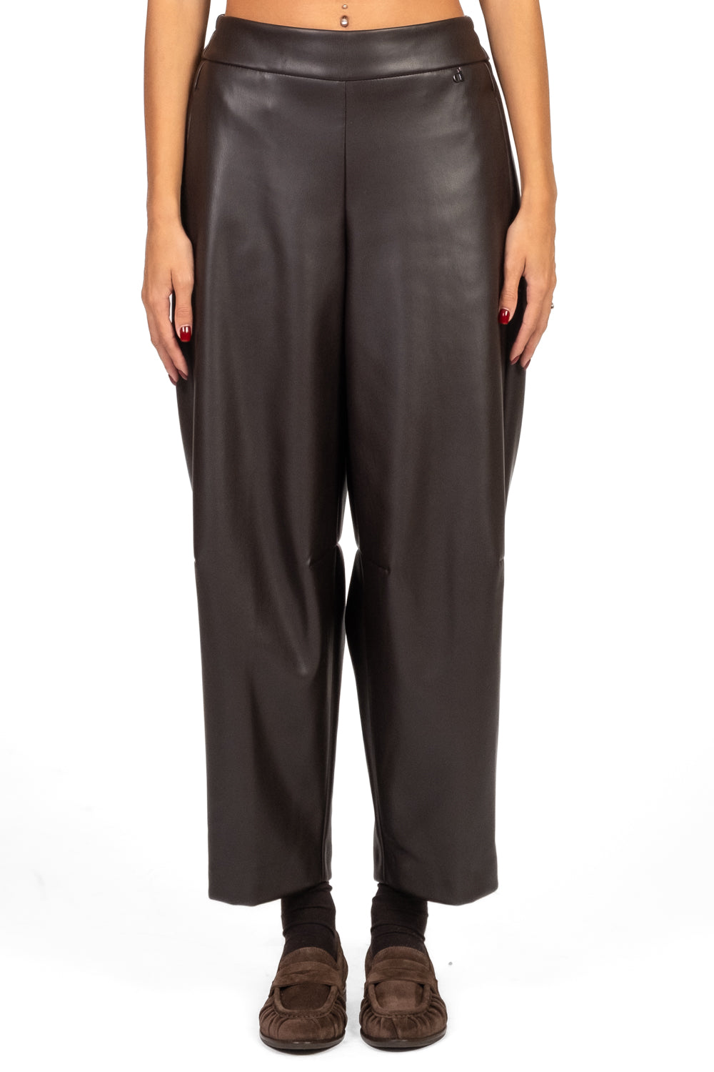 Dixie - Pantalone barrel ecopelle Art. P840Y092