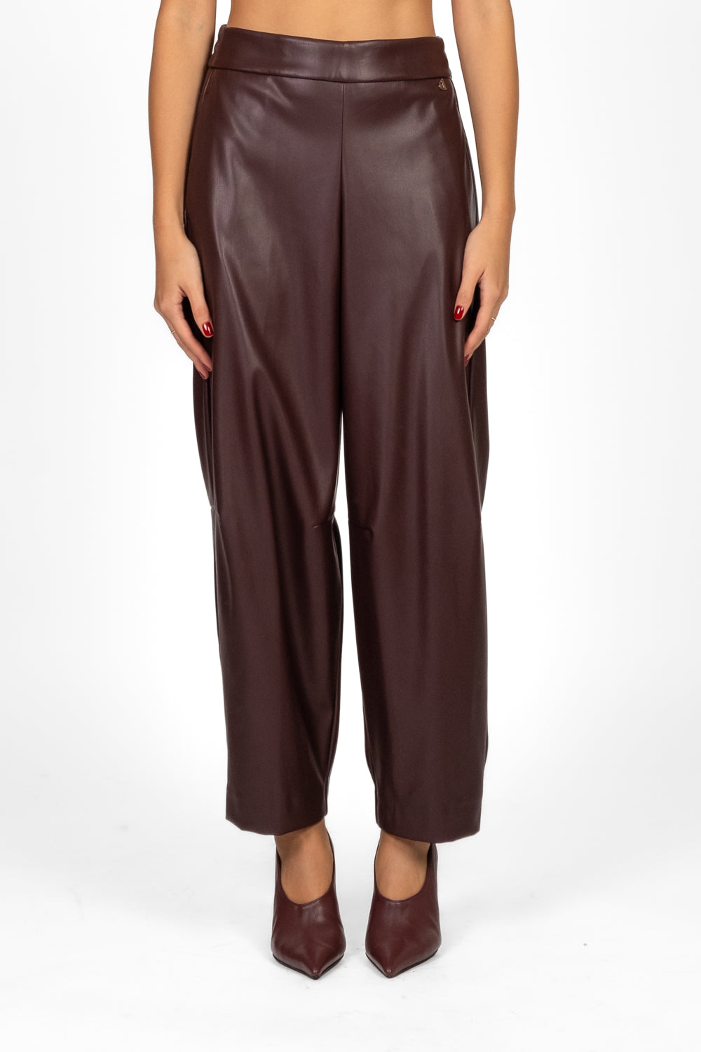 Dixie - Pantalone barrel ecopelle Art. P840Y092