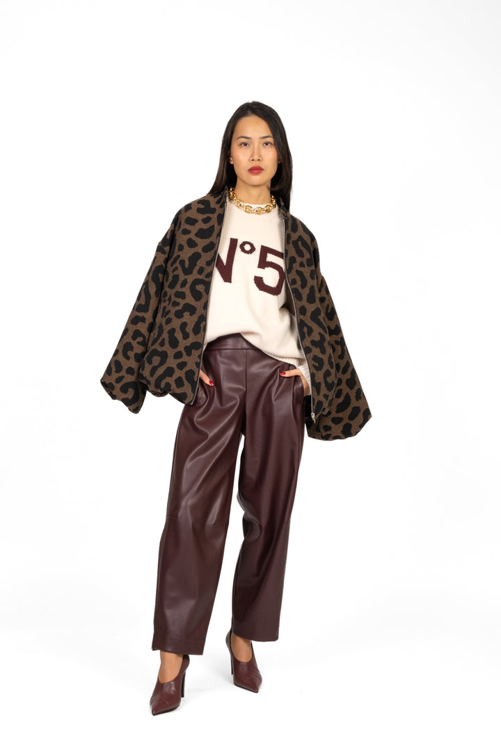 Dixie - Pantalone barrel ecopelle Art. P840Y092