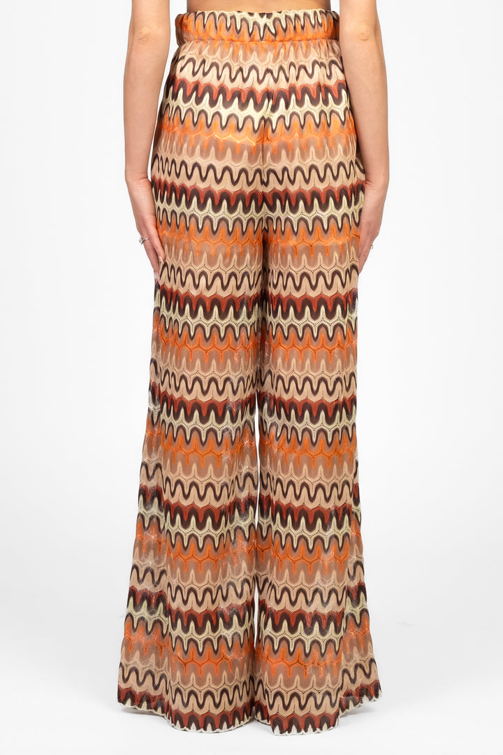Vicolo - Pantalone palazzo fantasia Art. TD2945