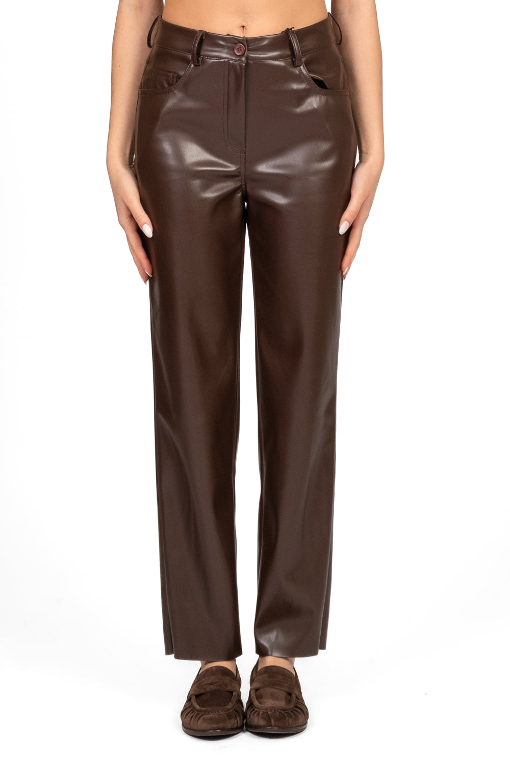 Tensione In - Pantalone ecopelle crop Art. 225092