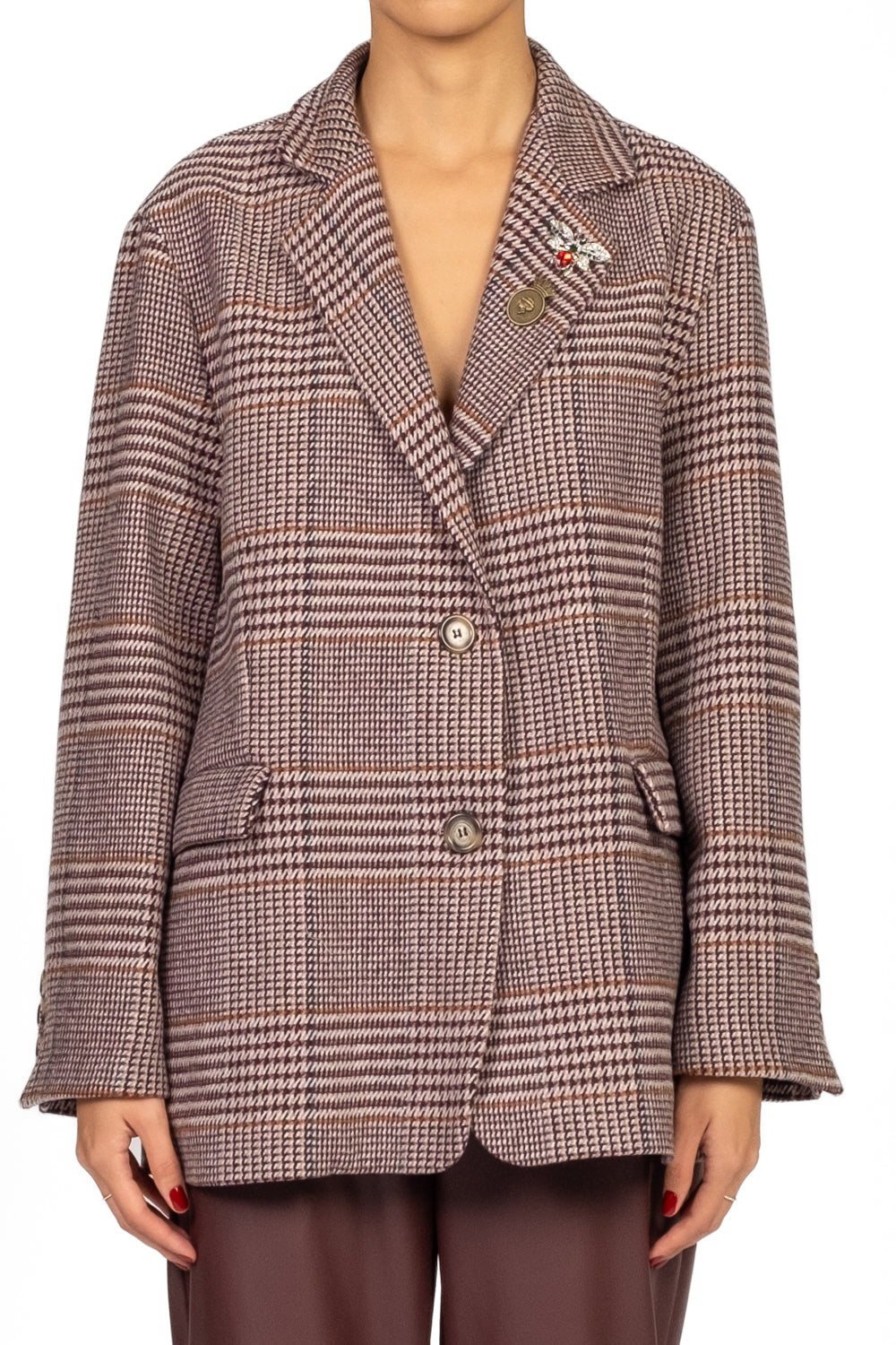 Dixie - Giacca pied de poule con spille Art. J845Y063