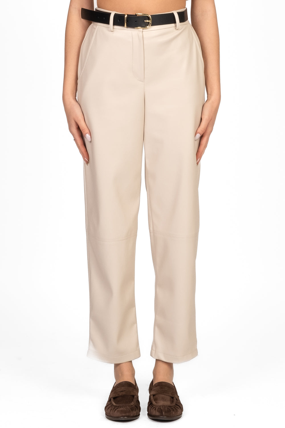 Tensione In - Pantalone carrot in ecopelle Art. 26P1176