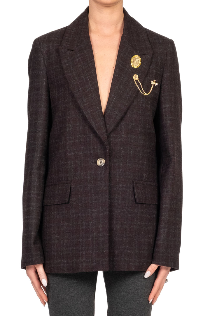 Vicolo - Giacca check con spille Art. TF1881