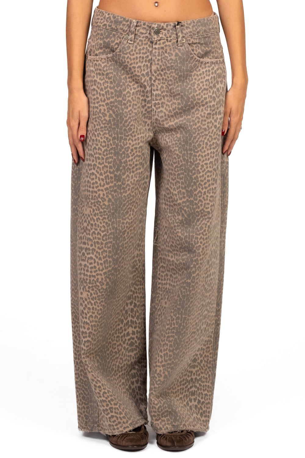 Tensione In - Jeans palazzo maculato Art. GIUSI-LEO-AI25