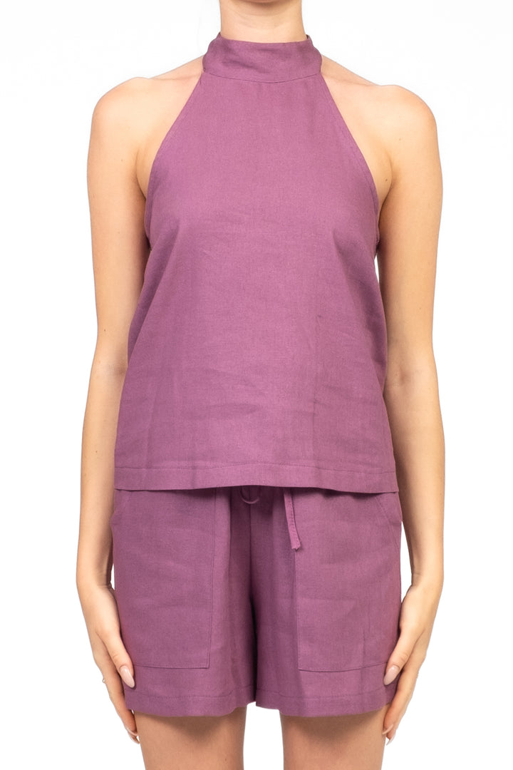 Vicolo - Completo top e shorts in misto lino Art. TD3019