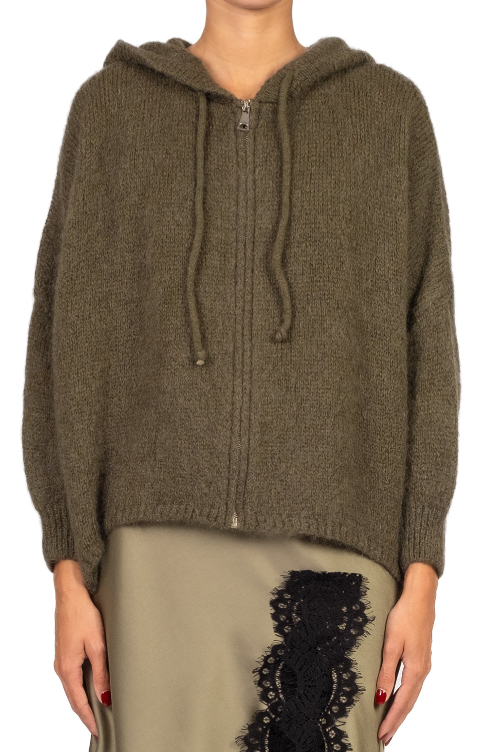 Dixie - Cardigan con cappuccio e zip Art. M277Y237