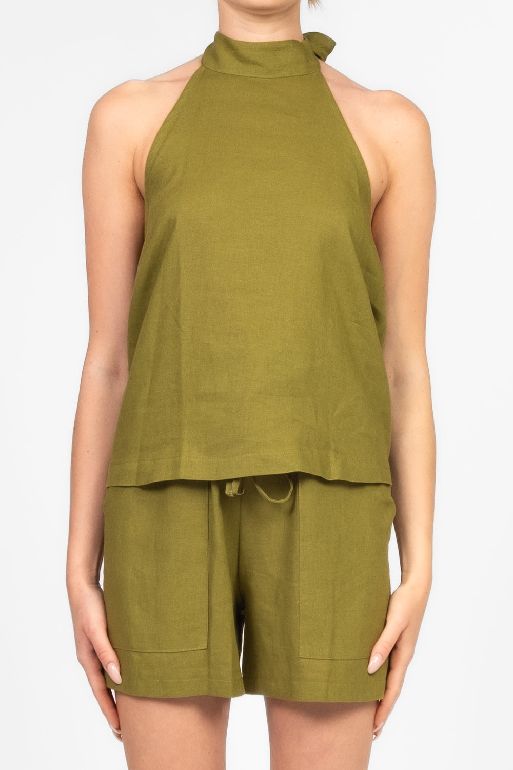 Vicolo - Completo top e shorts in misto lino Art. TD3019