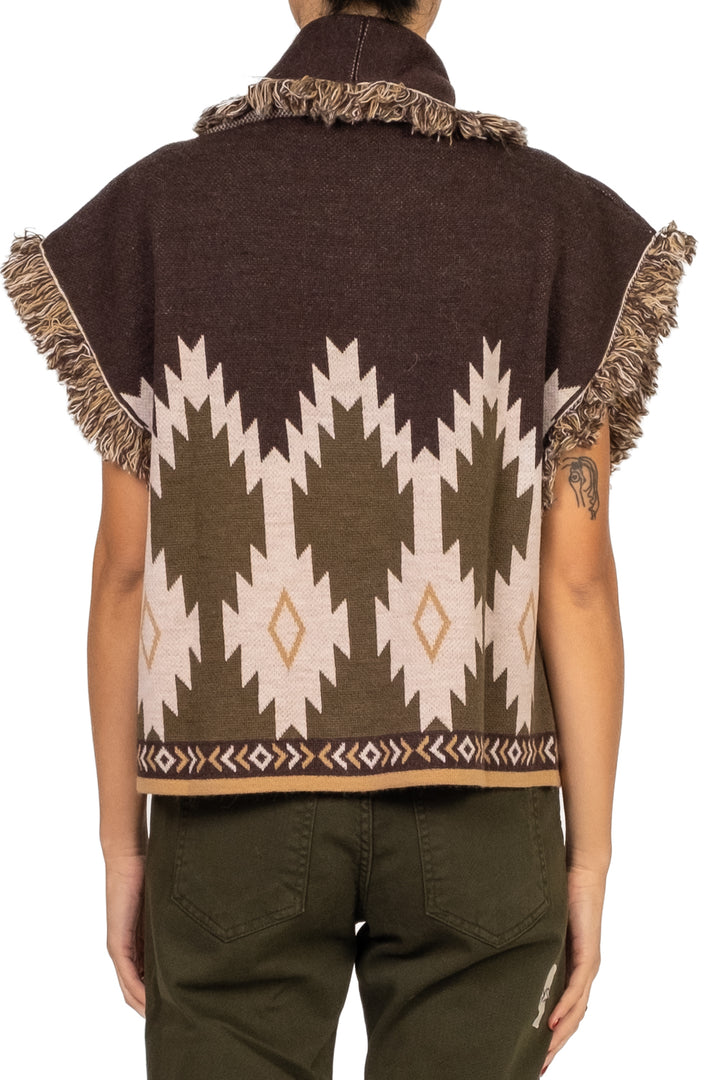 Kontatto - Gilet etnico con frange Art. 3M1083NI