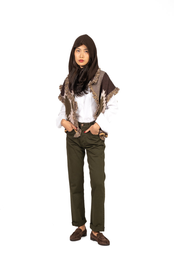 Kontatto - Gilet etnico con frange Art. 3M1083NI