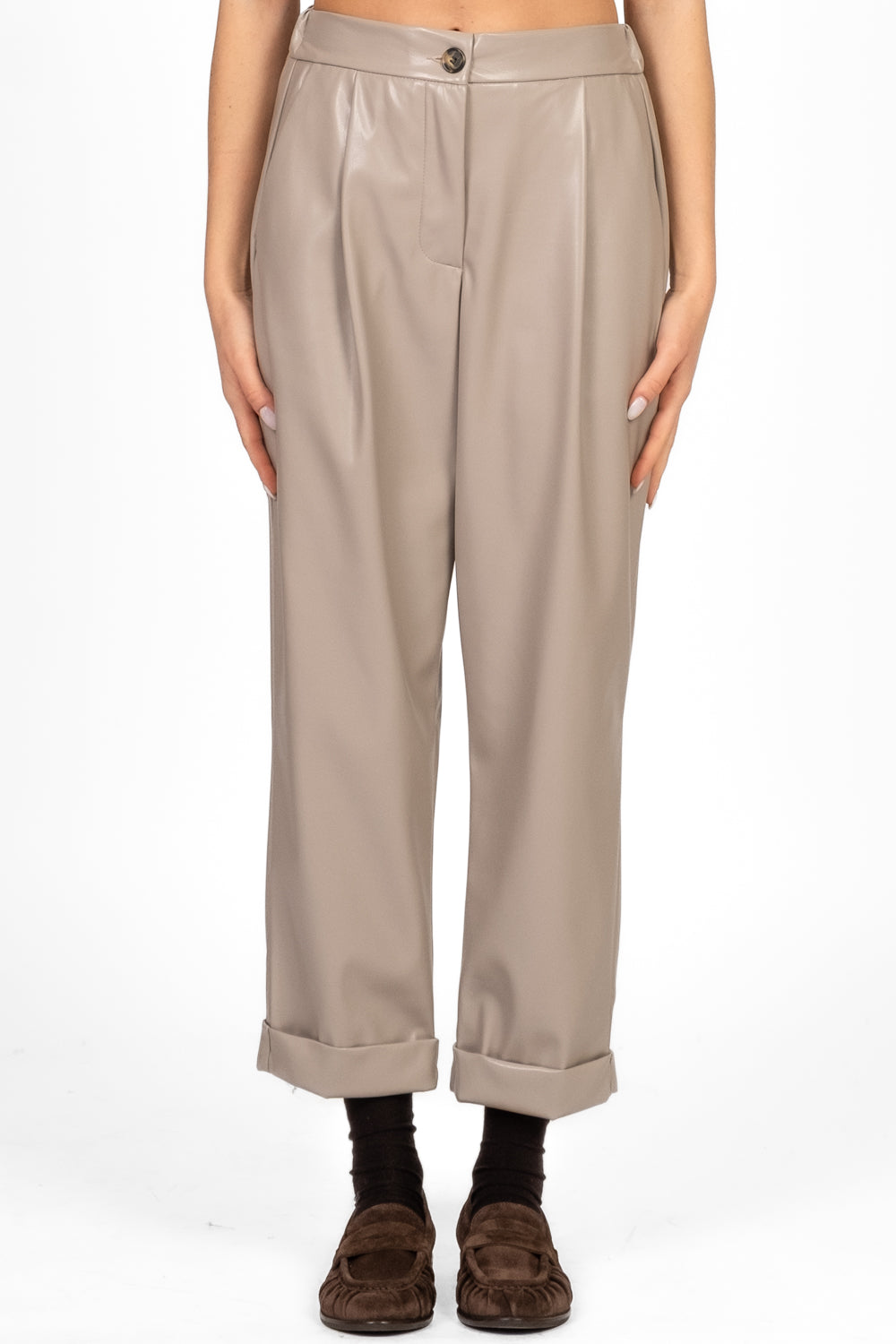 Dixie - Pantalone ecopelle carrot Art. PCTHKFN/PCTHOAA