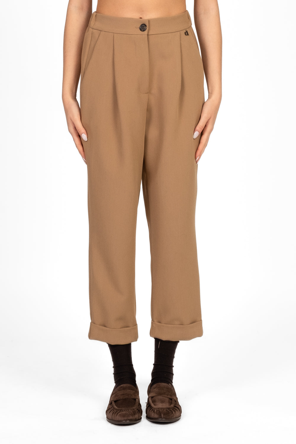 Dixie - Pantalone carrot con pinces Art. PCTHTQF