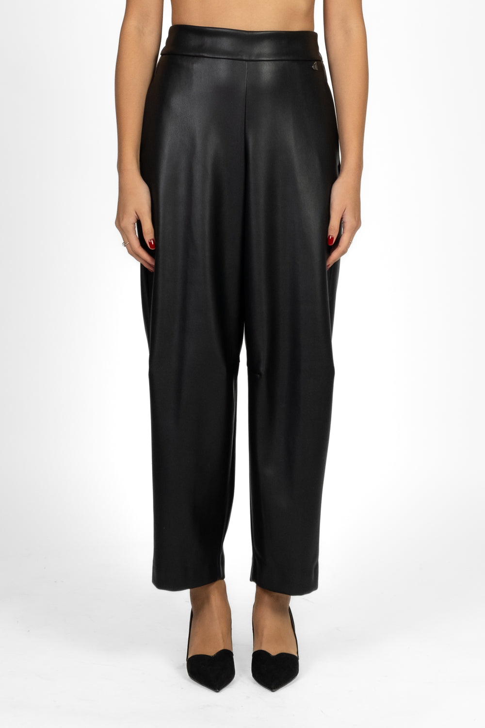 Dixie - Pantalone barrel ecopelle Art. P840Y092