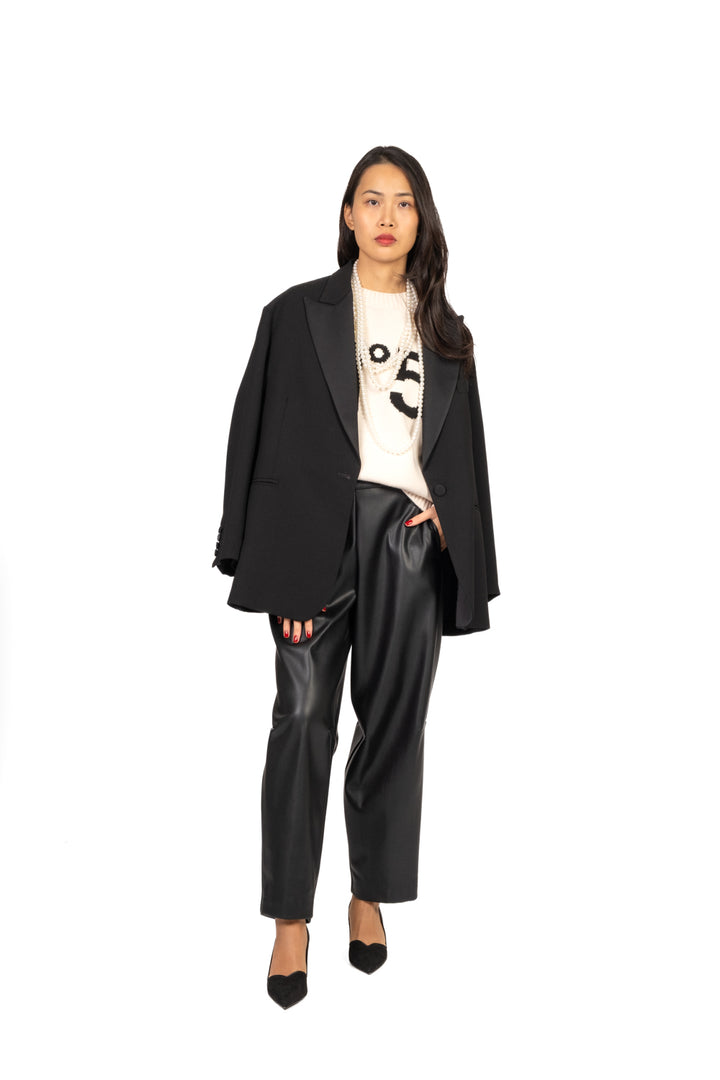 Dixie - Pantalone barrel ecopelle Art. P840Y092