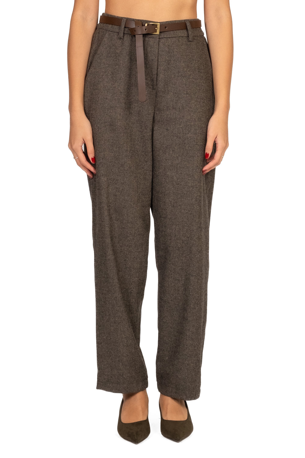 Tensione In - Pantalone carrot spigato Art. 26P1277