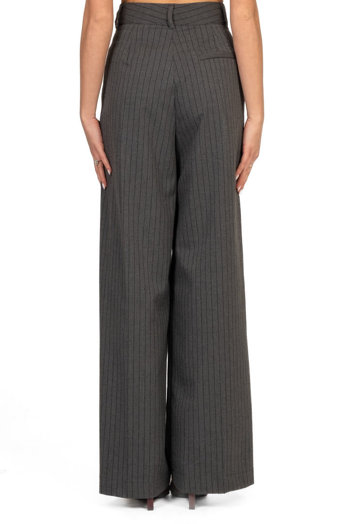 Dixie - Pantalone palazzo gessato Art. PCHSYOI