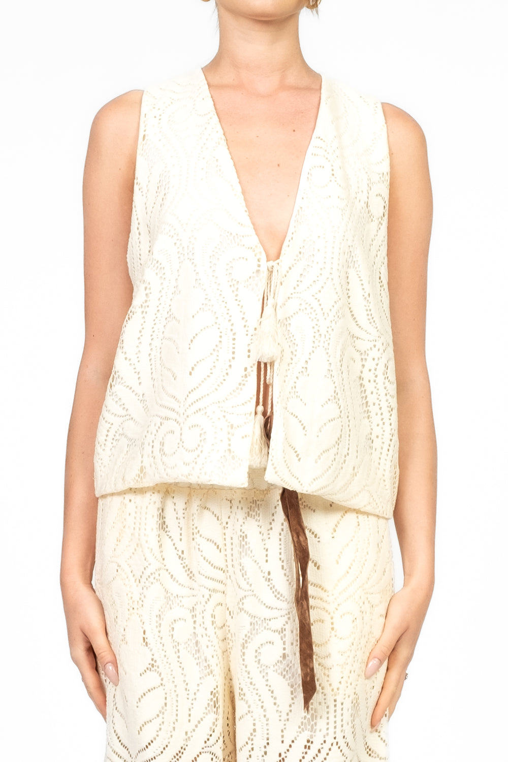 Tensione In - Gilet in macramè Art. S25JE45