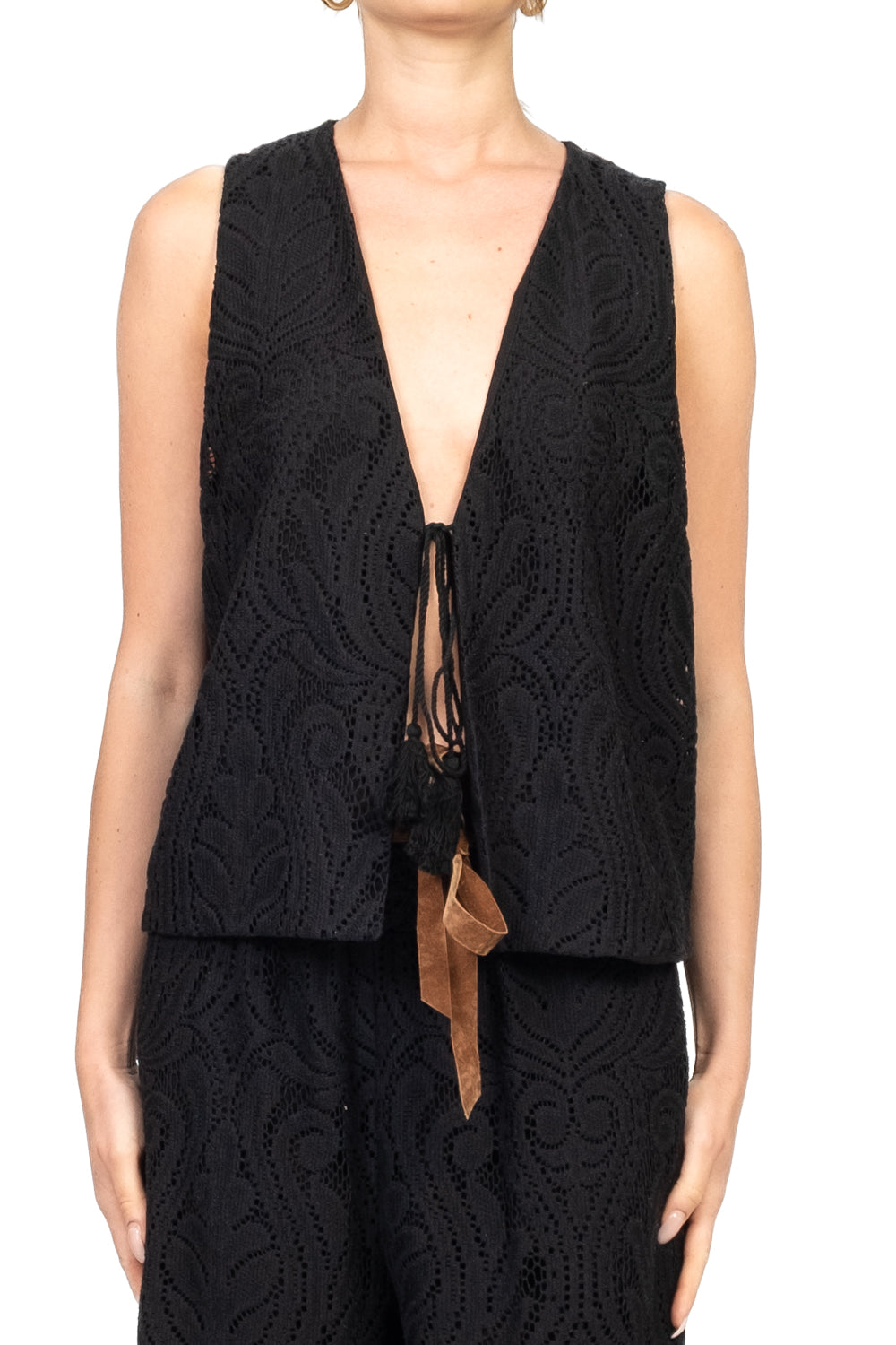 Tensione In - Gilet in macramè Art. S25JE45