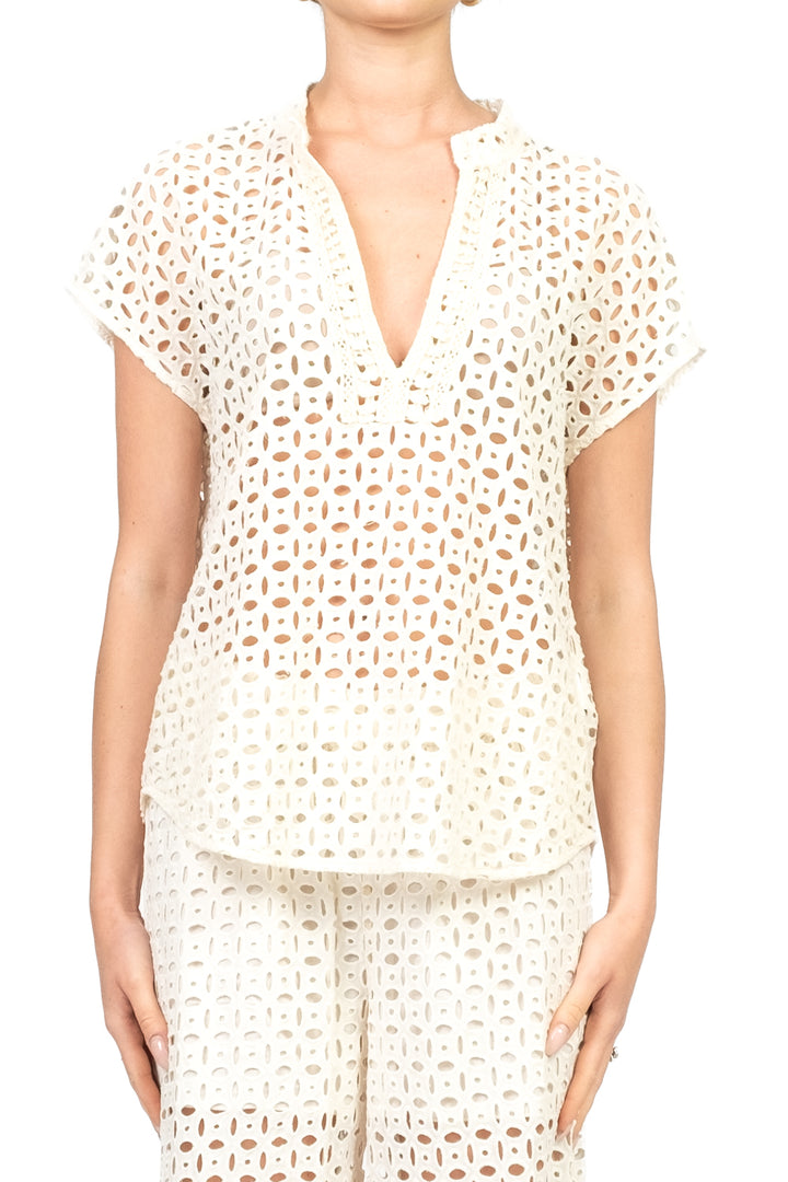 Dixie - Blusa traforata scollo V Art. C782W176