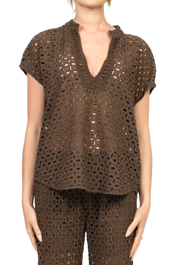 Dixie - Blusa traforata scollo V Art. C782W176