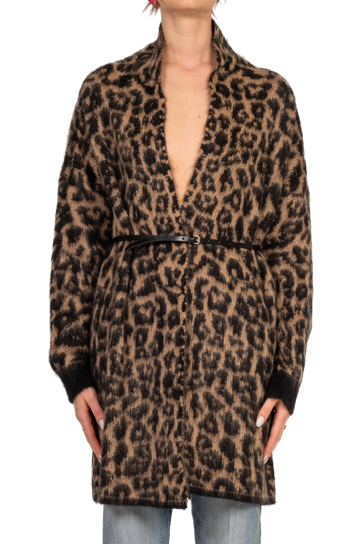 Vicolo - Cardigan animalier aperto Art. 55176F