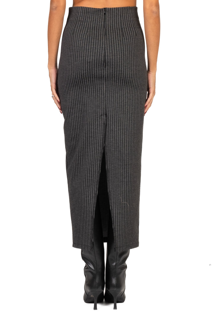 Vicolo - Gonna longuette gessata Art. TF1867