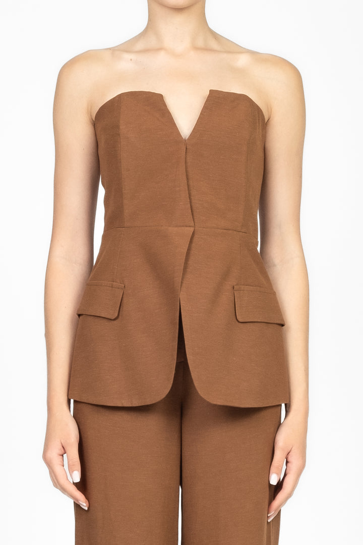 Dixie - Completo top a fascia con pantalone palazzo Art. L845W035/P845W214